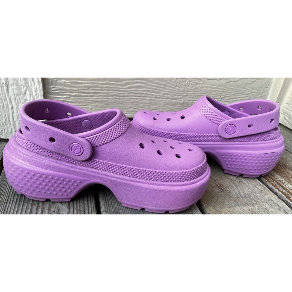 Crocs Women's 7 Stomp Platform Clogs Shoes Bubble - Picture 8 of 12